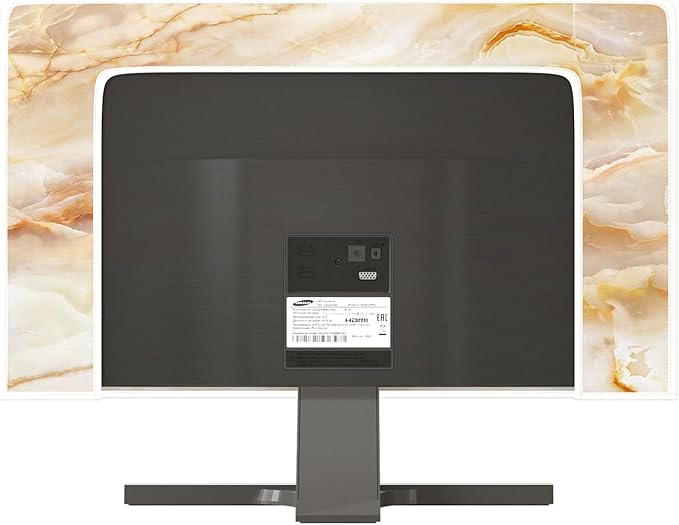 Baocicco Abstract TV Screen Cover with Marble Design Aesthetic Laptop Television Covers for Xmas LED LCD OLED TVs Decoration Anti-Static Dustproof Protective Cover for LCD/LED/HD 32 Inch