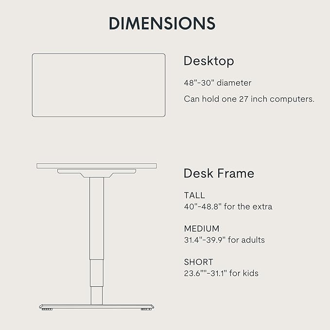 FLEXISPOT E6 3-Stage Dual Motor Electric Standing Desk 48 x 30 Sit Stand Up Desk, Holds 220 lbs, Adjustable Height w/Memory Presets, One-Piece Mahogany Desktop & White Frame, Ships in 2 Boxes