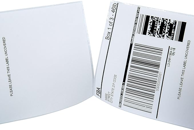 L LIKED 6000 4x6 Thermal Shipping Labels Fanfold, Direct Thermal Printer Labels Compatible with Zebra Rollo - Perforated Strong Adhesive