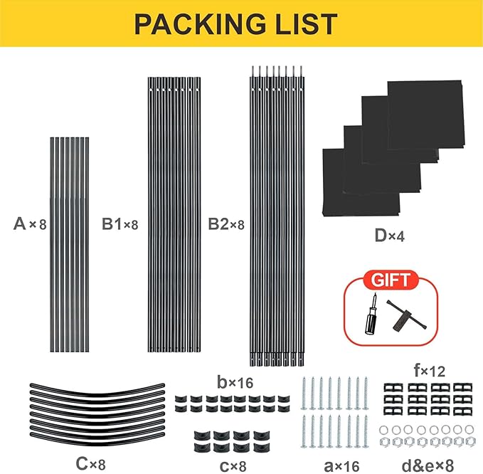 MAYOLIAH 4 Panel Privacy Screen Room Dividers 6FT Tall Portable Office Wall Divider for Rooms Separator 136"x20"x71", Black