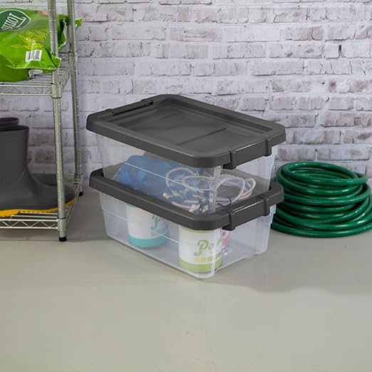 Sterilite Box Stacker Modular Clear 16QT 14723V06