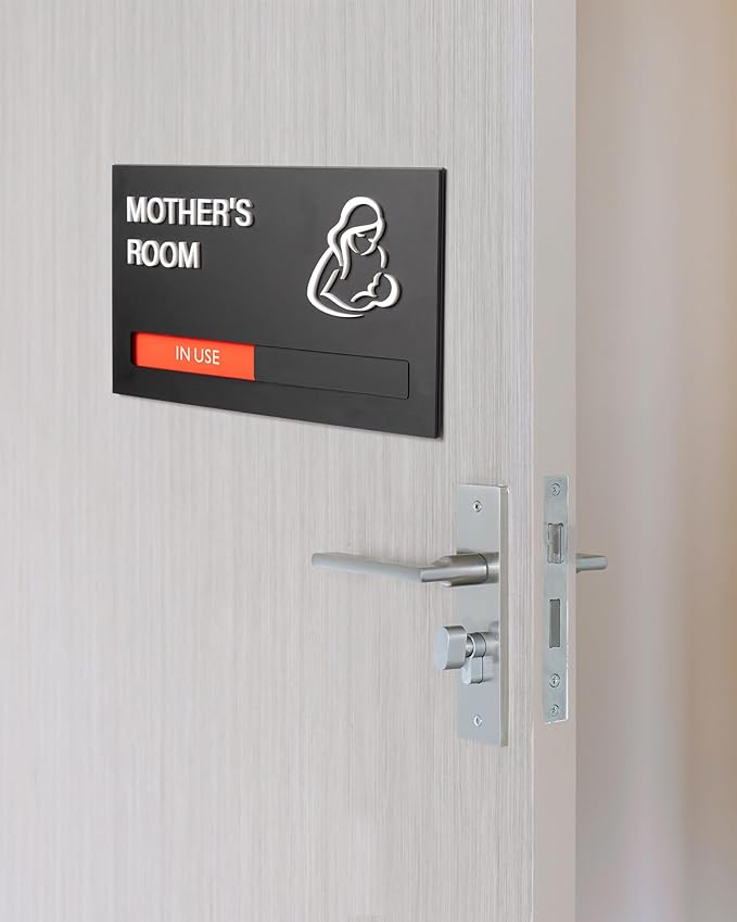 Mother's Room Sign - Breastfeeding Door Sign Available or In Use Slider -Privacy and Room Status Indicator Signs