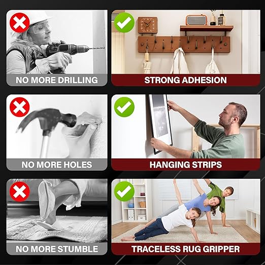 2In x 10Ft Heavy Duty Double Sided Tape, Removable Nano Tape, Transparent Multipurpose Mounting Tape for Home and Office
