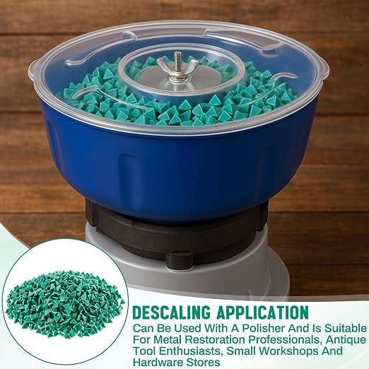 Novabright 2 Pack 6.6 lb Rust-Cutting Resin Abrasive Tumbler Media for Nut, Bolts and Glass (0.39 x 0.39 x 0.39 Inch,Triangle)
