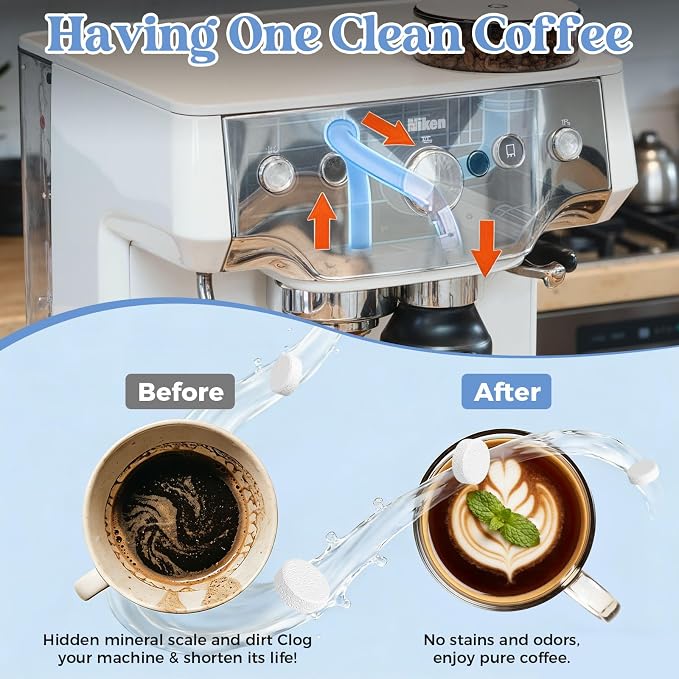 24 Coffee Maker Cleaner Descaler Tablets for Coffee Pot & Coffee Machine | Compatible With Keurig, Nespresso, Ninja, Philips, Miele, Breville, DeLonghi, Espresso & Drip Machines