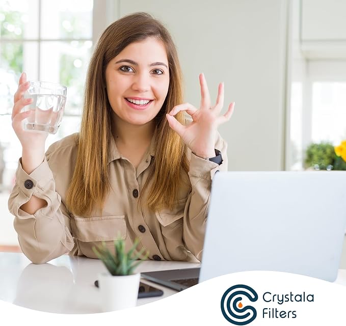 Crystala Filters Replacement for GE® RPWFE, RPWF (with CHIP) Refrigerator Water Filter, Compatible with WSG-4, WF277, GFE28GMKES, PFE28KBLTS, GYE22HMKES, DFE28JSKSS, GFE28GYNFS, GFD28GYNFS, 1 Pack | Compatible with GFE28GYNFS, GFE28GELDS, PFE28KELDS, P...