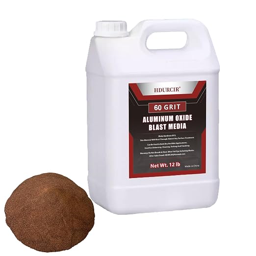 Aluminum Oxide 12 LBS 60 GRIT Medium to Fine Sand Blasting Abrasive Media for Blasting Cabinet or Blasting Guns