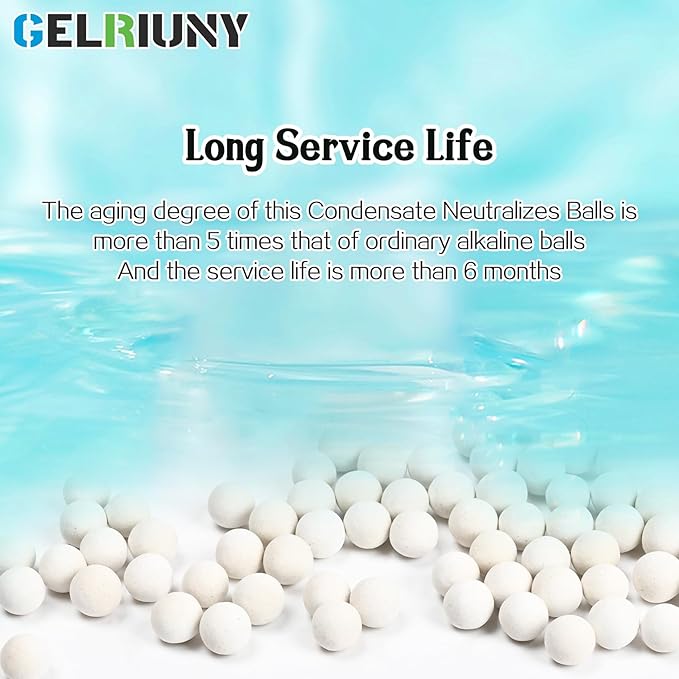Condensate Neutralizer 9.9 lbs, 3-Packs, Acidic Condensate Neutralizer Pellets, 7-8mm Pellets for Water Heater Media Filter(3 Packs)