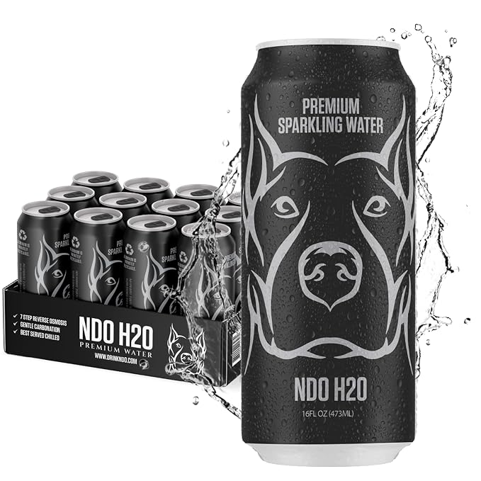 NO DAYS OFF Premium Sparkling Water - 12 Pack,16 fl oz, Unflavored - Ultra-Purified Reverse Osmosis with Gentle Carbonation, BPA-free 100% Recyclable Cans