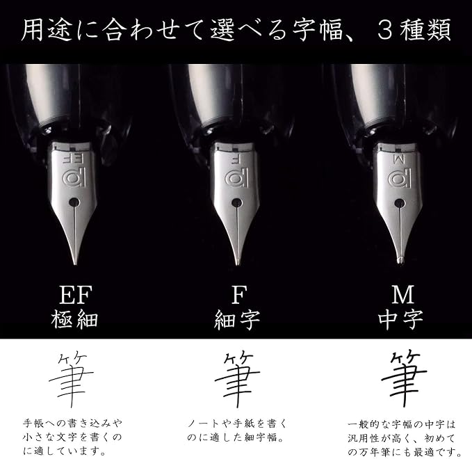 Platinum Fountain Pen, Curidus, Graphite Smoke, Fine Point, PKN-7000#7-2