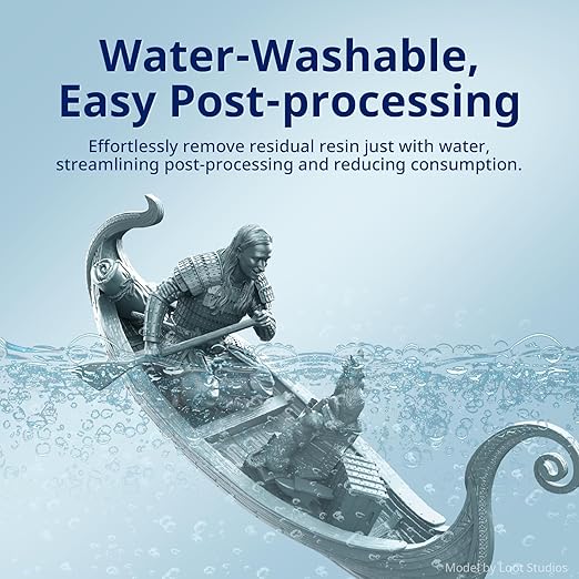 ANYCUBIC Water Washable Resin 2.0 Bundle, 3D Printer Resin with Low Viscosity and Fast Printing, 405nm High Precision 3D Resin, 8K Capable LCD DLP 3D Printing (Grey+Clear, 2kg)
