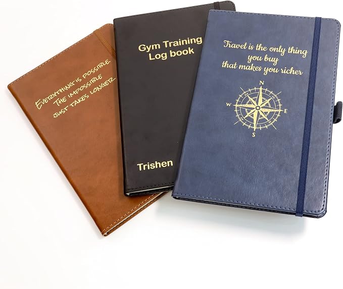 CustomDesign.Shop Personalized Custom Premium Hardcover A5 Notebook | Design A Truly Unique Journal | Gold Embossed Gift Idea (Blue)