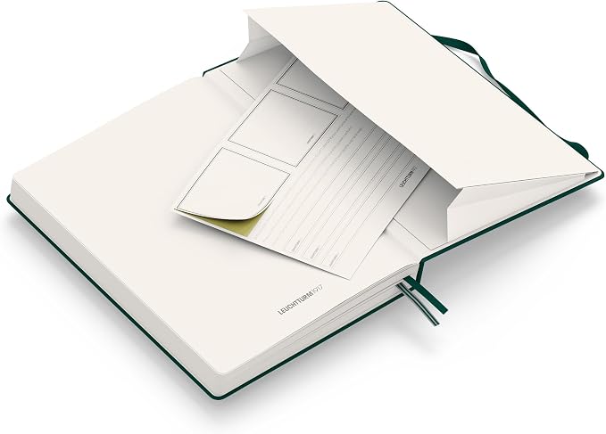 LEUCHTTURM1917 - Notebook Hardcover Medium A5-251 Numbered Pages for Writing and Journaling (Forest Green, Dotted)