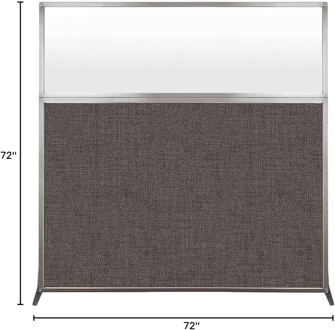 Versare Hush Screen Portable Room Divider | Workstation Wall Divider | Freestanding Privacy Hush Panels | Frosted Windows | Fabric Office Divider Screen | Great for Room Separation