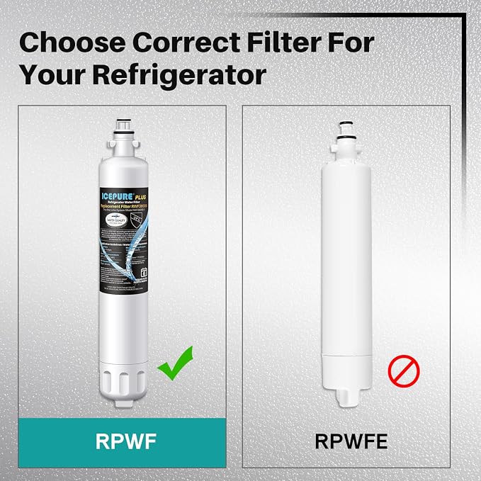 ICEPURE RPWF Refrigerator Water Filter, Replacement for GE RPWF (Not RPWFE), RWF1063, RWF3600B, WDS-RPWF, WSG-4, DWF-36, R-3600, AQF-RPWF, MPF15350, OPFG3-RF300, WF277, 3Pack