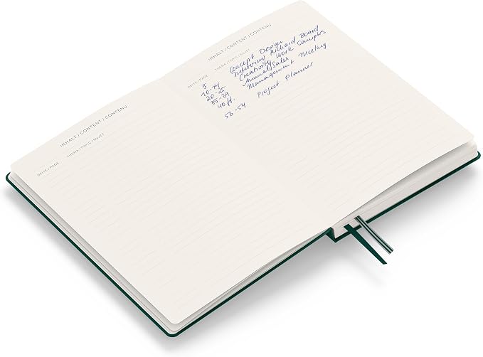 LEUCHTTURM1917 - Notebook Hardcover Medium A5-251 Numbered Pages for Writing and Journaling (Forest Green, Dotted)