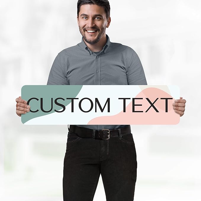 Custom Sign, Custom Street Sign, 11 Font Colors, 13 Font Styles, 4 Hole Options, 22 Sizes, 8x32 Inches, Rust Free DiBound, Fade Resistant, Made in USA by My Sign Center (Minimalist)