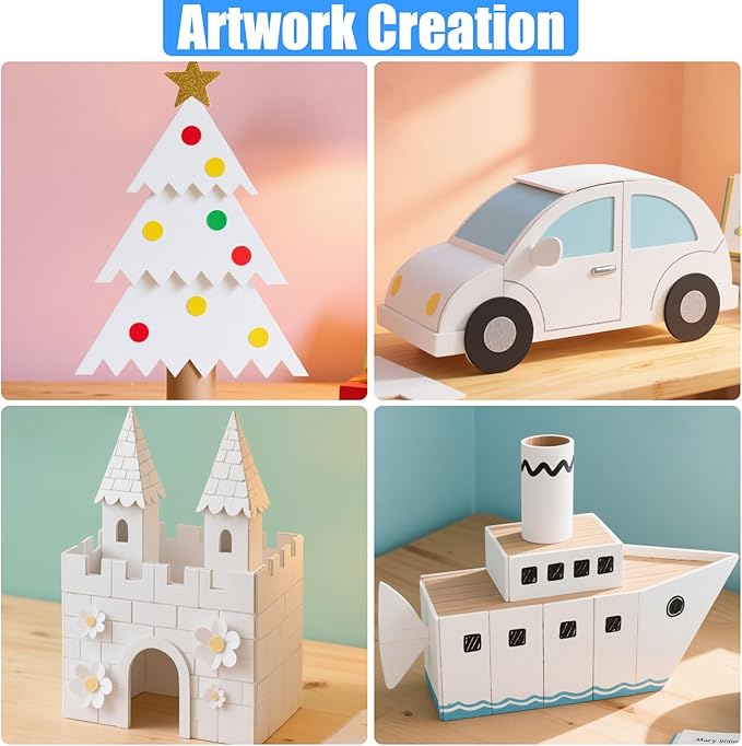 ToLanbbt 6 Pack White Foam Board, 24 x 36 x 3/16" Thick Foam Core Acid Free Poster Foamboard for Art Craft Projects, Painting, Displaying, Signage, Wedding, School