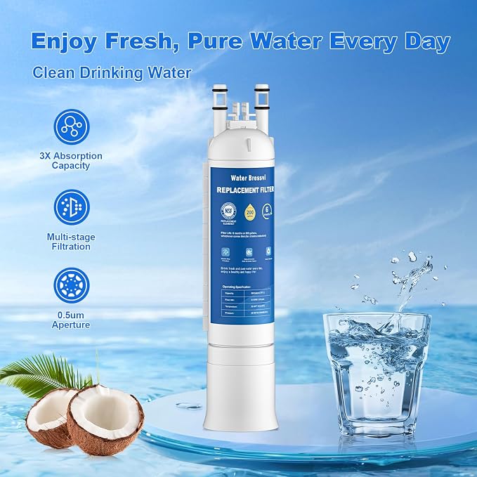FPPWFU01 Water Filter Replacement Compatible with FPPWFU01, FPPWFU01, PWF-1 FPPWFU01 Water Filter, Remove Impurities from Water (1-PCS)