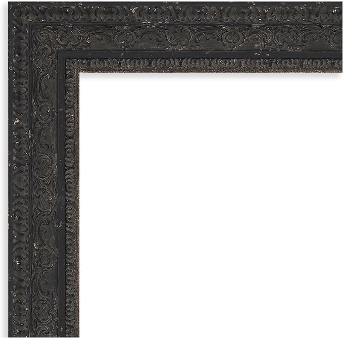 Amanti Art Black Framed Magnetic Board 37x45 X-Large Vision Board for use with Magnets, 100% Metal Sheet to Display Items as Office Decor or for Home Organization in mudroom, Kitchen or Kids Room