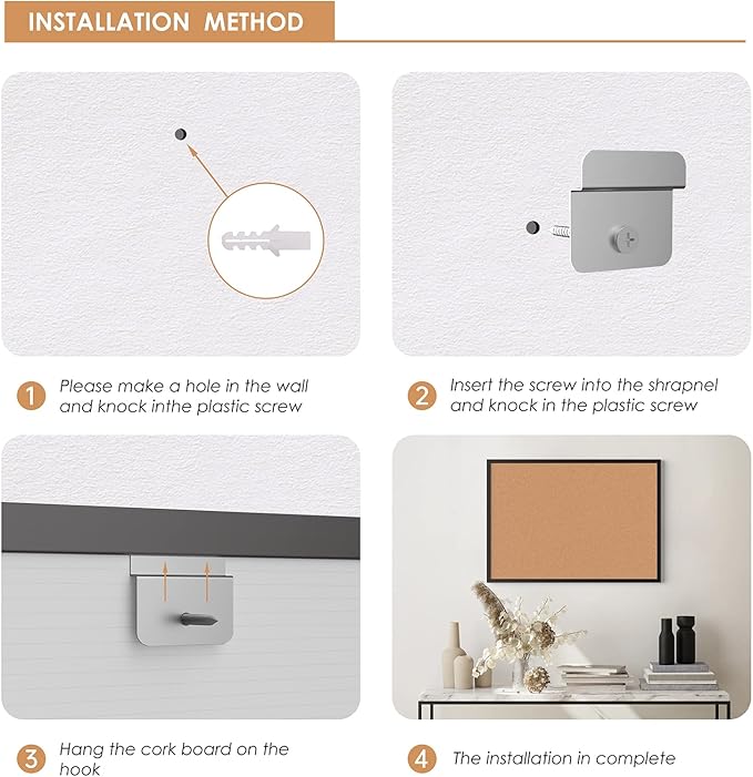 Board2by 2-Pack Cork Board Bulletin Board 36 x 48, Black Wood Framed 4x3 Corkboard, Office Board for Wall Cork, Large Wall Mounted Notice Pin Board with 32 Push Pins for School, Home & Office