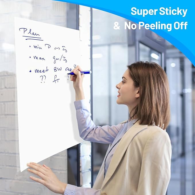 2-Pack Tabletop Sticky Easel Pad and Dry Erase Board 2 in 1, 20 x 23 inches, 20 Sheets/Pad, Portable Easel Stands for Teachers, Ideal for Training, Presentation, Meetings, Kids Doodling