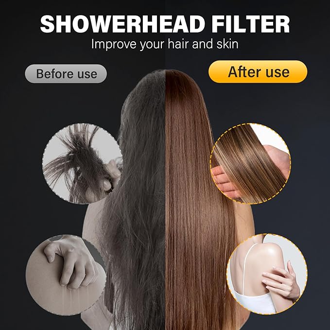 Carbon Shower Filter Cartridge 1PCS, Compatible with Shower Filter System, Reduces Chlorine, Heavy Metals & Impurities