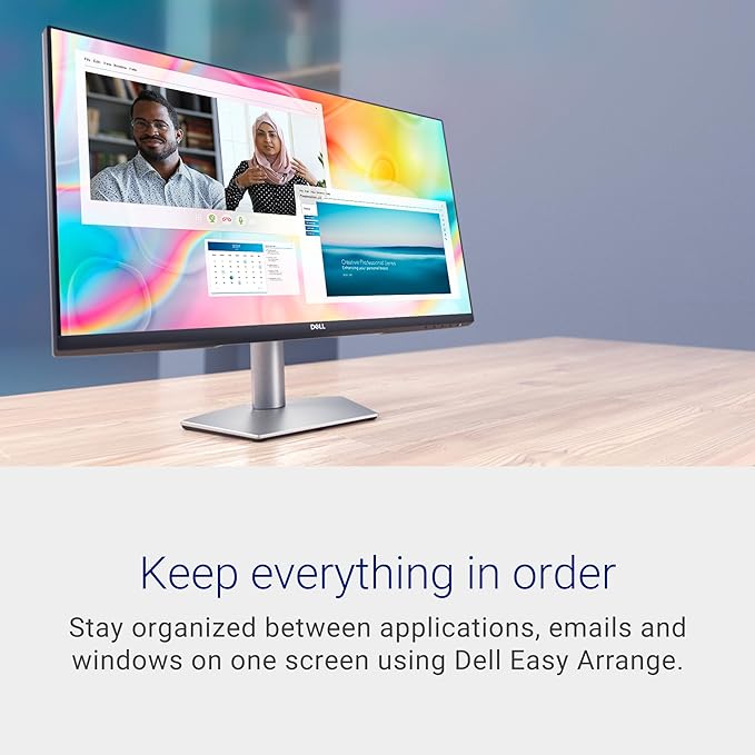 Dell S2722DC Monitor - 27-inch WQHD (2560x1440) 75Hz 4Ms Display, AMD FreeSync, Built in Speaker, USB Type-C Connectivity, Height/Pivot/Swivel/Tilt Adjust - Platinum Silver