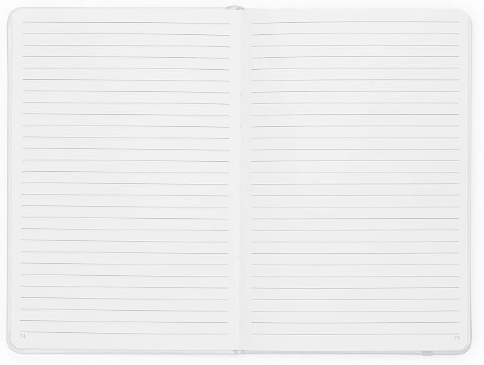 Minimalism Art, Premium Hard Cover Notebook Journal, Classic 5" x 8.3", 122 Numbered Pages, Gusseted Pocket, Ribbon Bookmark, Extra Thick Ink-Proof Paper 120gsm, San Francisco (Ruled, Gray)