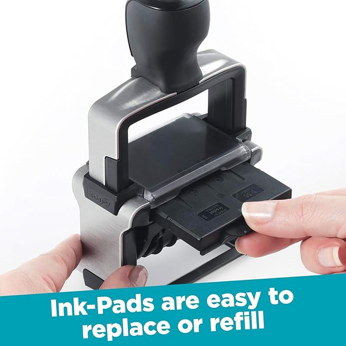 Trodat 5430 Professional Self-Inking Date Stamp with Posted - Red Ink