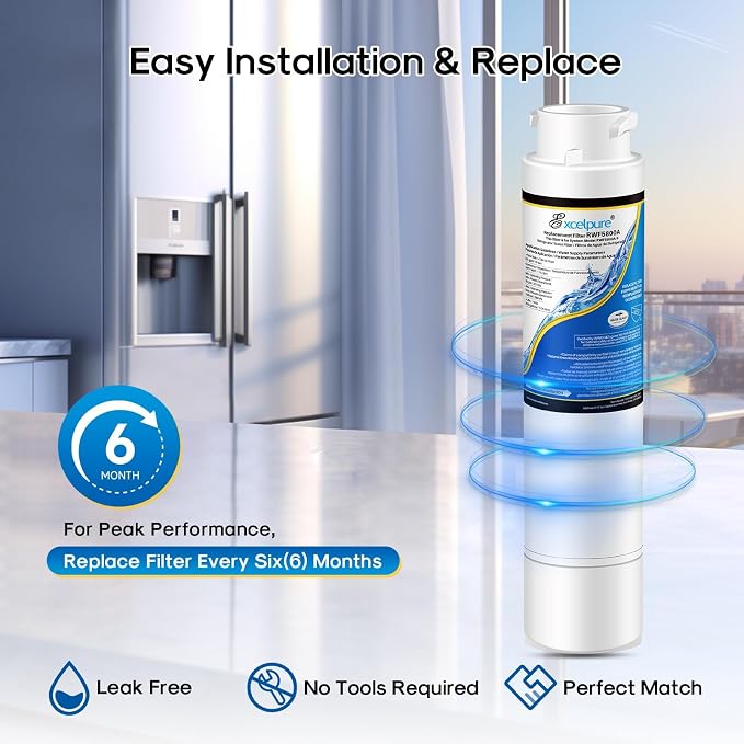 EXCELPURE RWF5800A Replacement for Frigidaire EPTWFU01, Pure Source Ultra II, EWF02, GP006, 4562222, SCWFTCTO, MR022, JO22, TH-01 Refrigerator Water Filter and Pureair Ultra 2 Air Filter, 3 Combo
