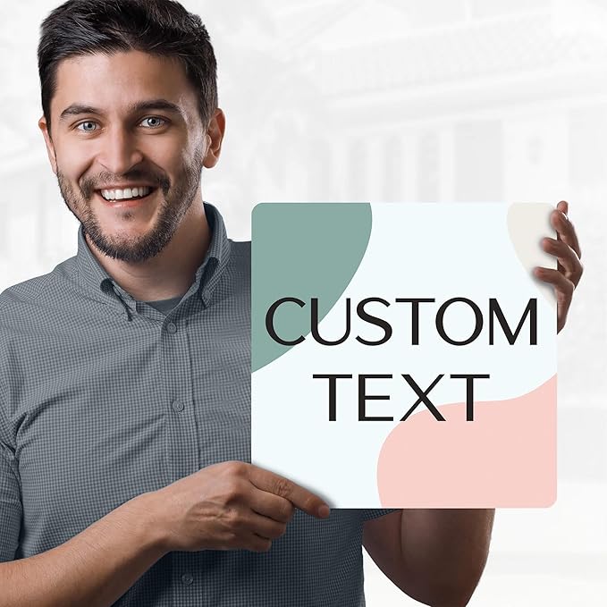 Custom Sign, Custom Street Sign, 11 Font Colors, 13 Font Styles, 4 Hole Options, 22 Sizes, 12x12 Inches, Rust Free DiBound, Fade Resistant, Made in USA by My Sign Center (Minimalist)