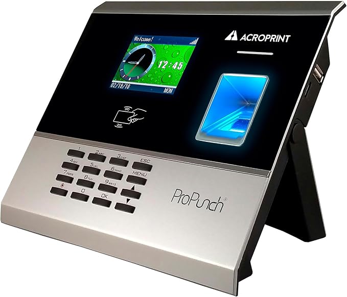 Acroprint ProPunch Time Clock System for Employees – Biometric Fingerprint Time Clock for Small Business, No Monthly Fees, Advanced Time Card Machine with Employee Time Tracker