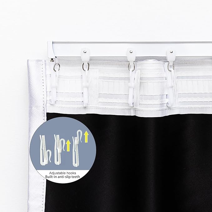 20 PCS Plastic Curtain Hooks Adjustable Pinch Pleat Curtain Clips Room Divider Curtain Hooks for Drapes