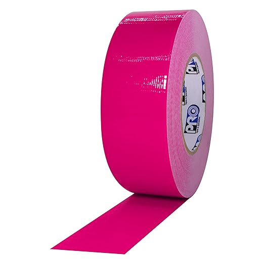 ProTapes Pro Duct 139 PE-Coated Cloth Fluorescent Specialty Grade Duct Tape, 60 yds Length x 2" Width, Fluorescent Pink (Pack of 1)