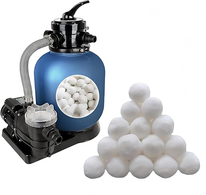 1.5 lbs Pool Filter Balls Eco-Friendly Fiber Filter Media for Swimming Pool Sand Filters (Equals 25kg/50lbs Pool Filter Sand)