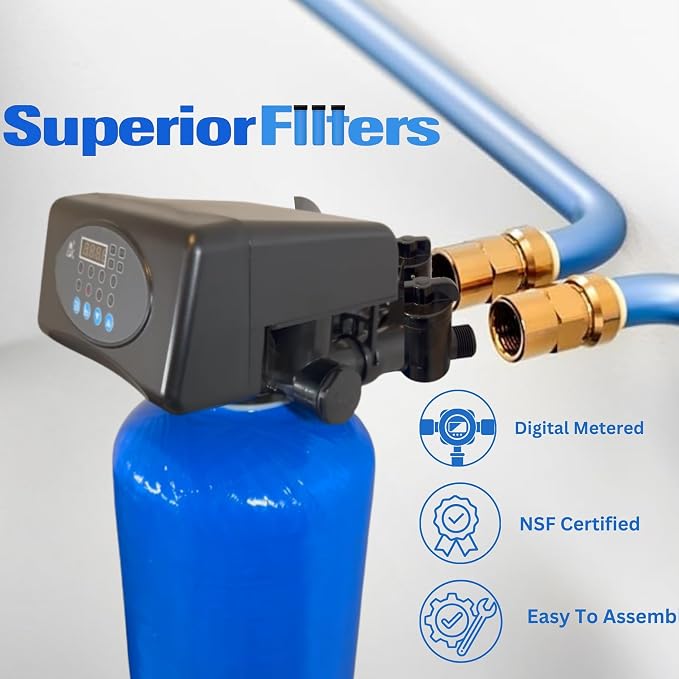 Whole House Water Softener System 64,000 Grain Digital Metered NSF