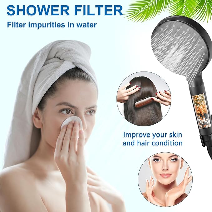 Water Filter Compatible with SR SUN RISE Handheld Shower Head | 2-Pack for Hard Water Remove Chlorine and Harmful Substances by Khotilong.