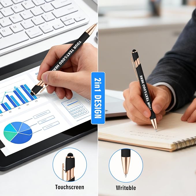 ENOMY Personalized Notebook Journal & 10 PC Pens Set Custom Notebook with Pen 240 Pages A5 Hardcover Journal for Men Women Leather Notebook for Work College Graduation Gifts, Black