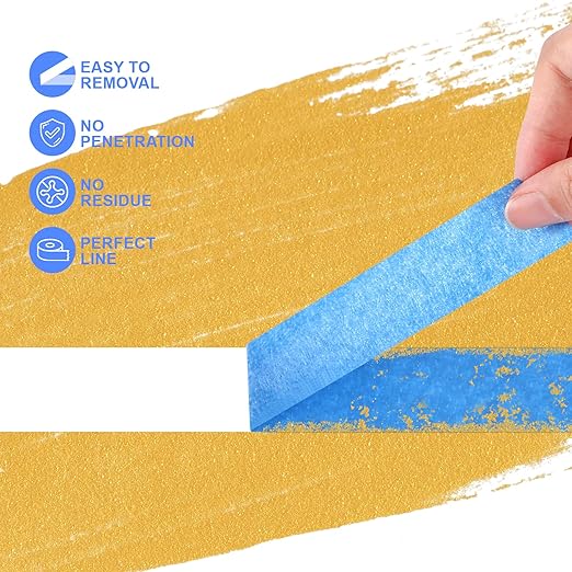 NEOACT 30 Rolls Blue Painters Tape 1 Inch Wide, 55 Yards Multi-Surface Bulk Masking Tape with Sharp Lines,Residue Free Painting for Indoor and Outdoor,Home,Wall
