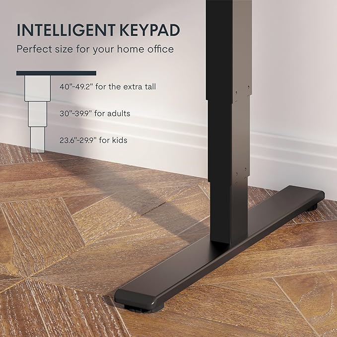 FLEXISPOT E6 3-Stage Dual Motor Electric Standing Desk 55 x 28 Sit Stand Up Desk, Holds 220 lbs, Adjustable Height w/Memory Presets, One-Piece Marble Grey Desktop & Black Frame, Ships in 2 Boxes