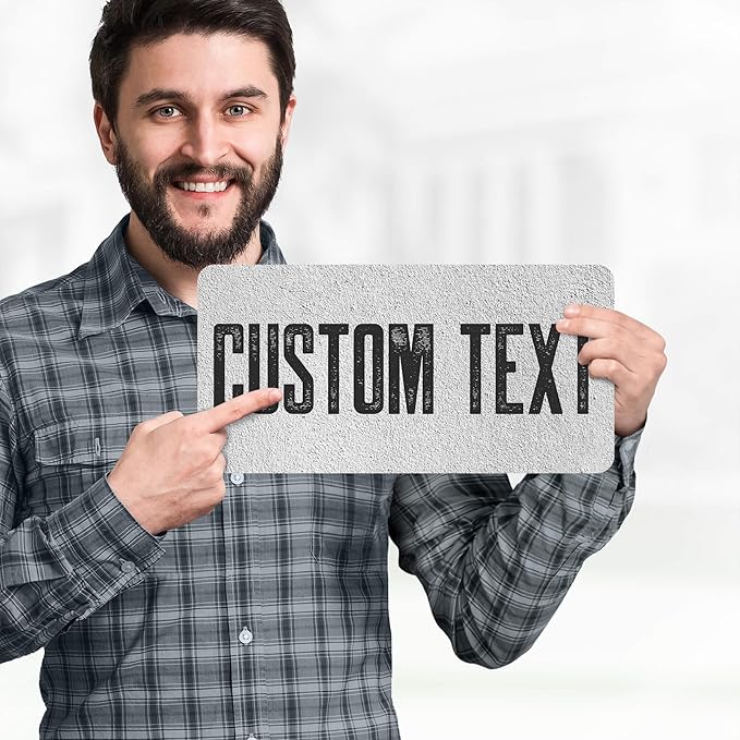 Custom Sign, Custom Street Sign, 11 Font Colors, 13 Font Styles, 4 Hole Options, 22 Sizes, 6x12 Inches, Rust Free DiBound, Fade Resistant, Made in USA by My Sign Center (Concrete)