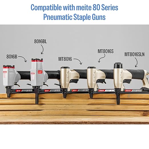meite 21 Gauge Upholstery Staples, 1/2-Inch Crown with 1/4-Inch Length Galvanized Heavy Duty Staples for Staple Guns MT8016, MT8016S, and MT8016SLN (10,000 Counts)