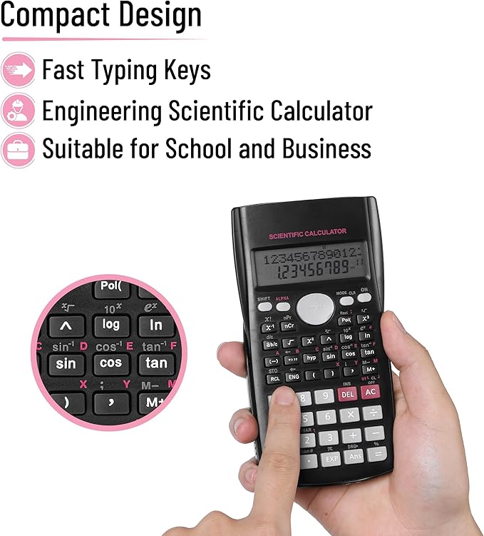 Mr. Pen- Scientific Calculators Bulk, 24 Pack, 2 Line, 240 Functions, 12 Digit Math Calculator Scientific with Protective Hardcover
