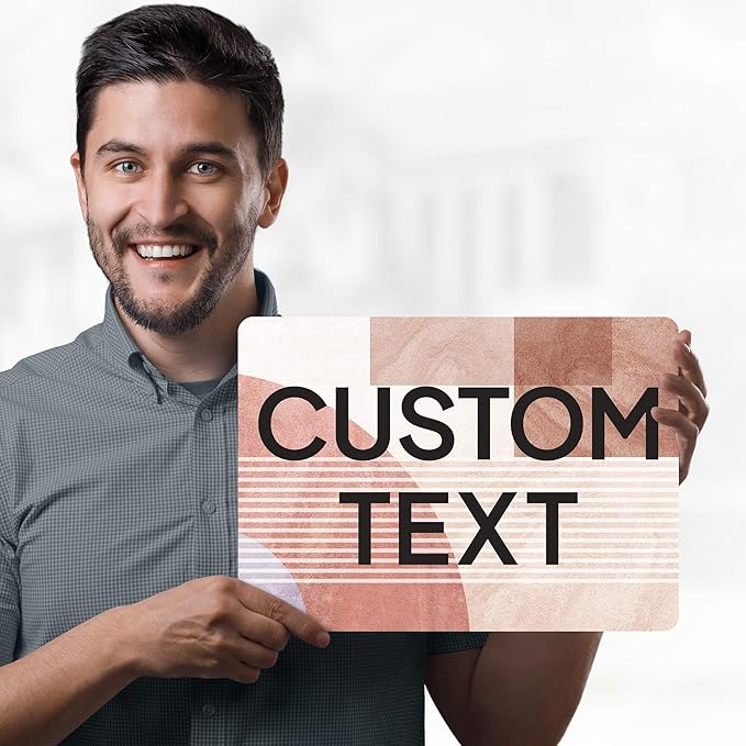Custom Sign, Custom Street Sign, 11 Font Colors, 13 Font Styles, 4 Hole Options, 22 Sizes, 10x14 Inches, Rust Free DiBound, Fade Resistant, Made in USA by My Sign Center (Mid-Century Modern 1)