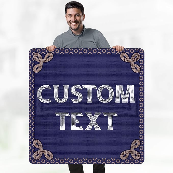 Custom Sign, Custom Street Sign, 11 Font Colors, 13 Font Styles, 4 Hole Options, 22 Sizes, 36x36 Inches, Rust Free DiBound, Fade Resistant, Made in USA by My Sign Center (Fauxsaic 1)