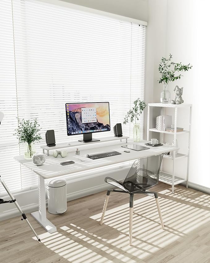 YSAGi Non-Slip Leather Desk Pad XL Size, Waterproof Laptop Computer Desk Keyboard Mat, Table Protector Blotter Mat, Large Mouse Pad for Office/Work/Home/Decor(White, 47.2" x 23.6")-No Band