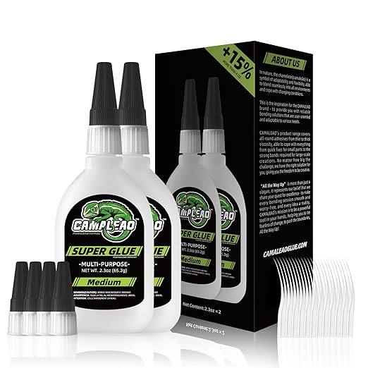 Medium Super CA Glue Kit 4.6 oz, All Purpose Clear Superglue for Ceramic Metal Plastic Wood 3D Printing, Strong Instant Cyanoacrylate Adhesive for DIY Craft Hobby Model Aquarium Leather Glass Rubber