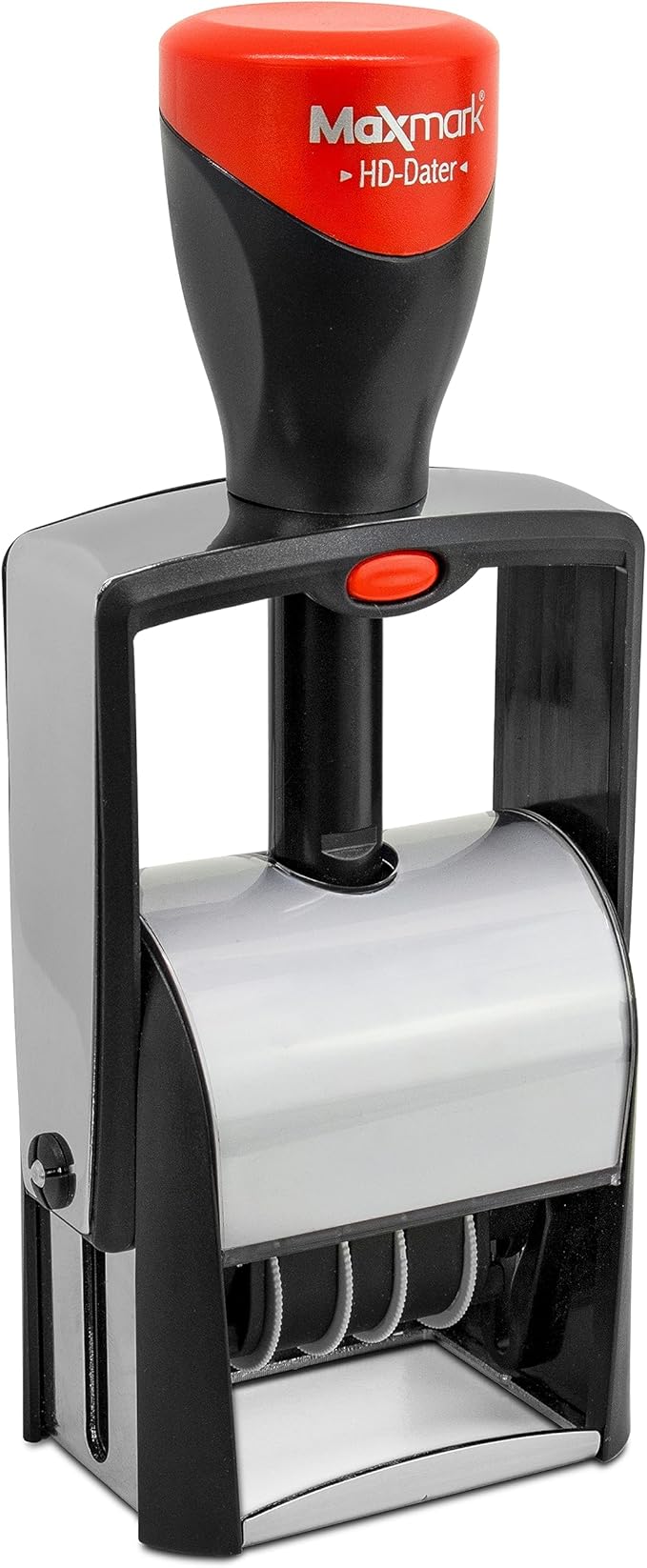 MaxMark Heavy Duty Self Inking Date Stamp with Phrase Faxed - Blue Ink
