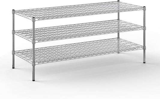 Regal Altair 24" Deep x 60" Wide x 27" Height Wire Shelving Kit | 3-Tier | NSF Commercial Storage Rack Unit